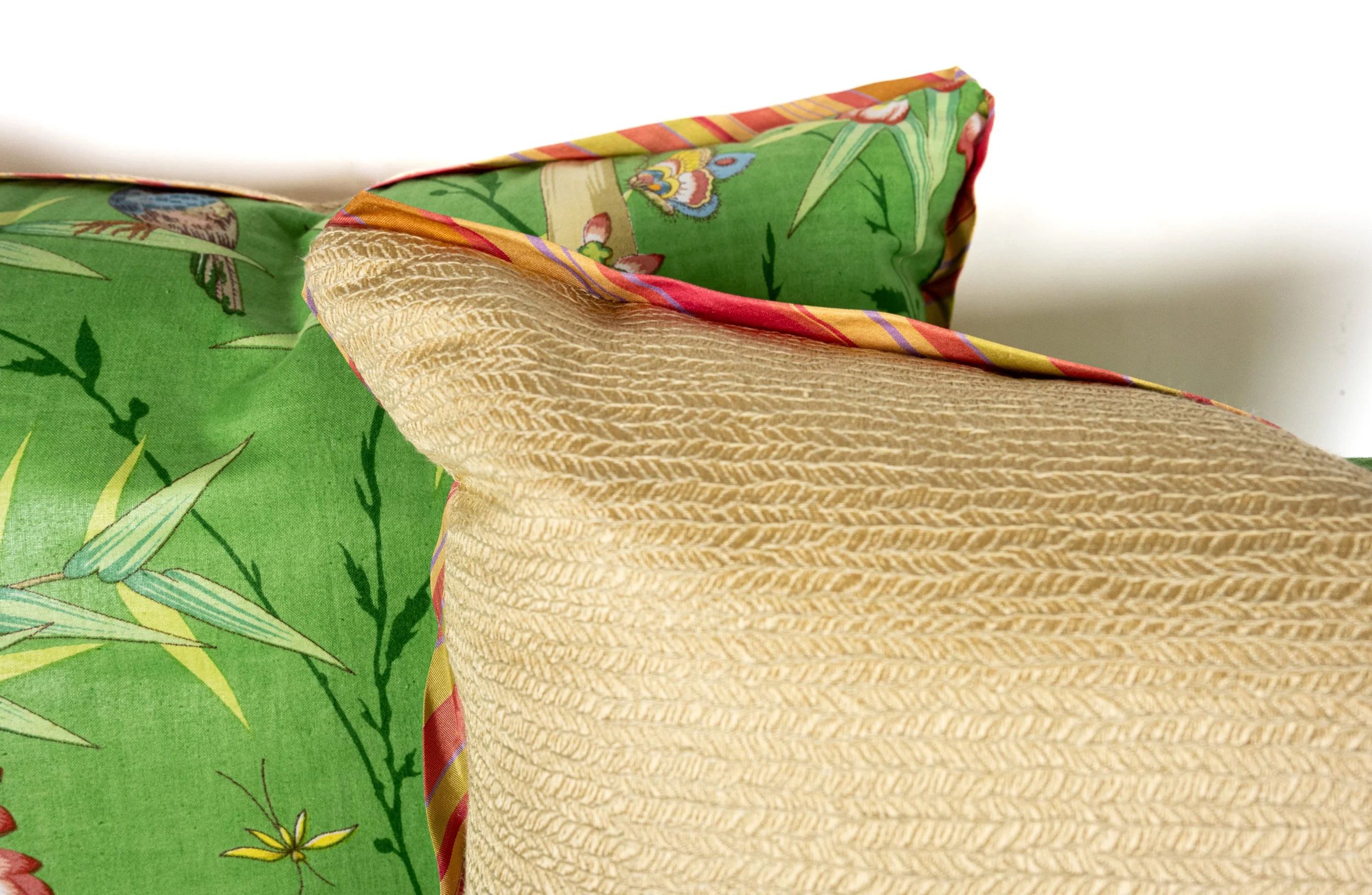 Vintage Chinoiserie Chintz Cushions — David Duncan Studio